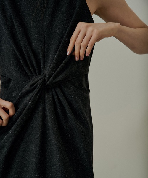 ドレス Knot design ｍelange dressの画像