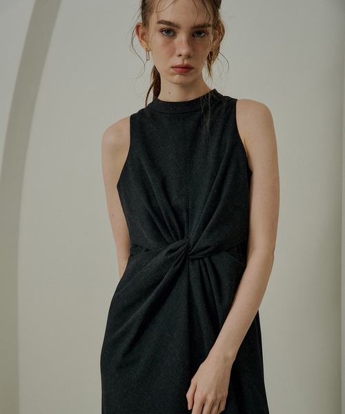 ドレス Knot design ｍelange dressの画像