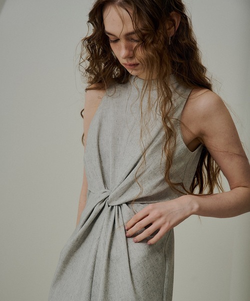 ドレス Knot design ｍelange dressの画像