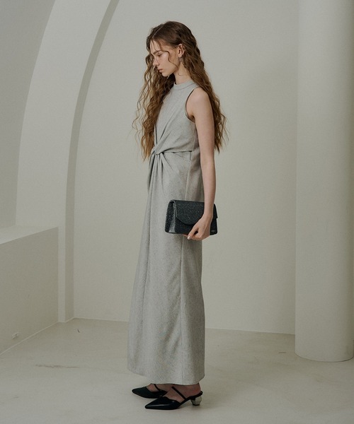 ドレス Knot design ｍelange dressの画像