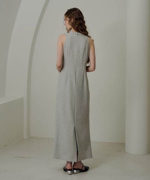 ドレス Knot design ｍelange dressの画像