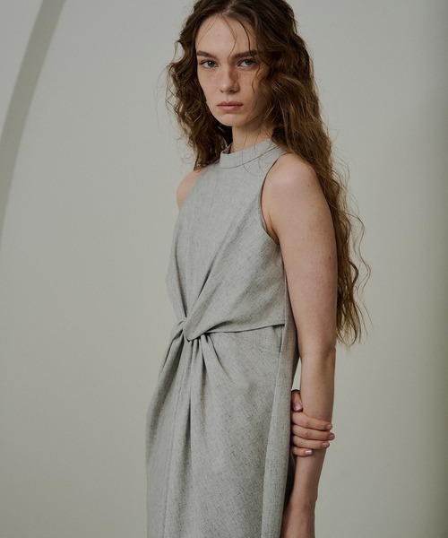 ドレス Knot design ｍelange dressの画像