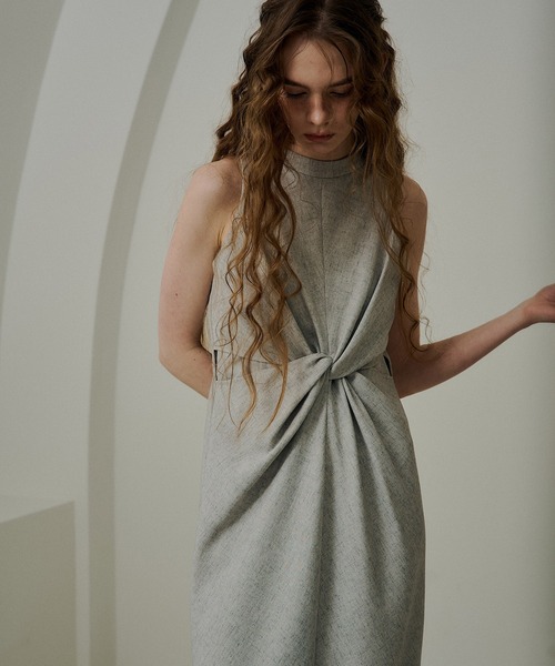 ドレス Knot design ｍelange dressの画像