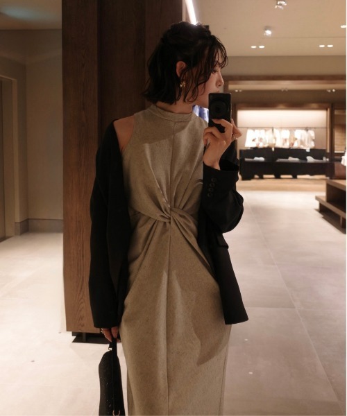 ドレス Knot design ｍelange dressの画像