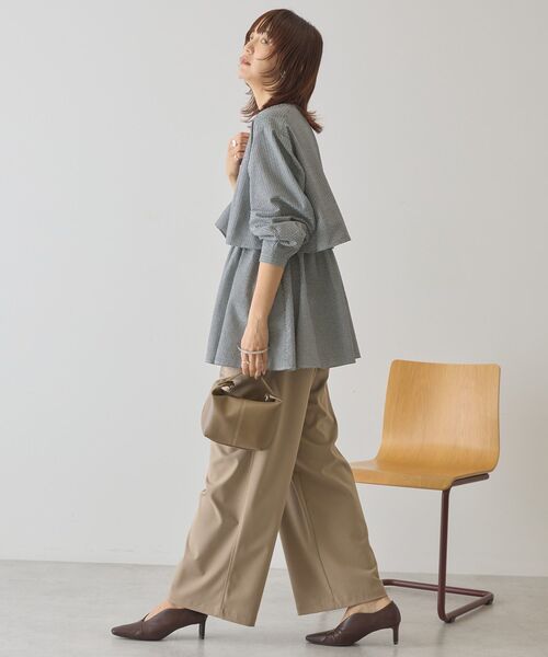 「AMERICAN HOLIC」 7分袖チュニック L ブラック レディース_画像6