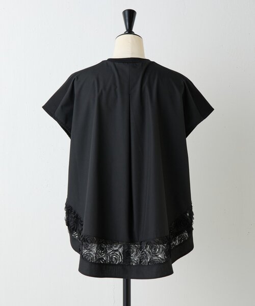 BEARDSLEY（ビアズリー） tシャツ 半袖 裾チュールキリカエプル
