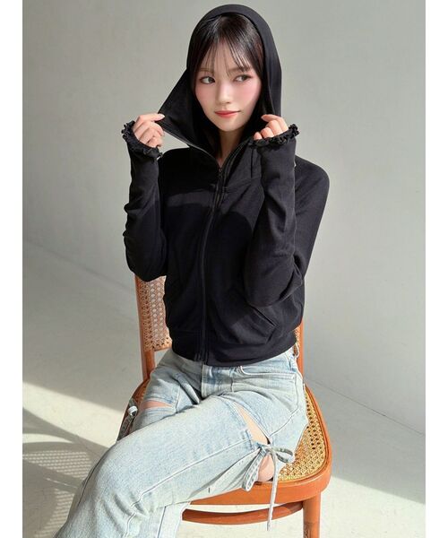 tシャツ 「UVカット」ベーシックパーカー レディースの画像