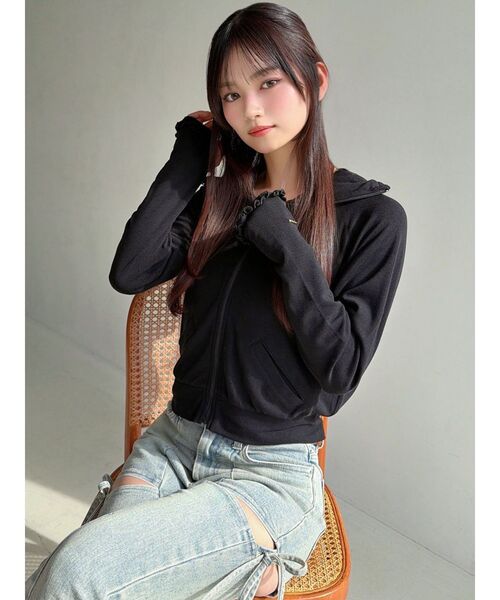 tシャツ 「UVカット」ベーシックパーカー レディースの画像