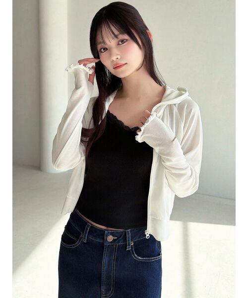 tシャツ 「UVカット」ベーシックパーカー レディースの画像