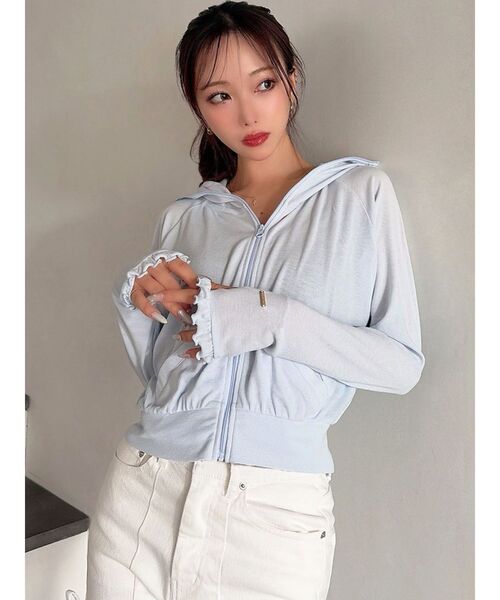 tシャツ 「UVカット」ベーシックパーカー レディースの画像