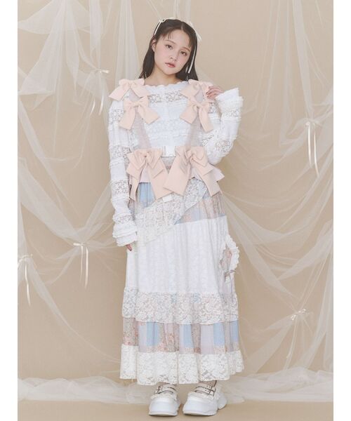merry jenny Tulle ribbon harness ハーネス　白 merry jenny（メリージェニー） ベルト Tulle ribbon harness