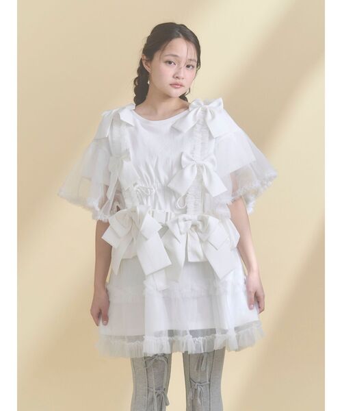 merry  jenny Tulle ribbon harness ライトブルー merry jenny（メリージェニー） ベルト Tulle ribbon harness