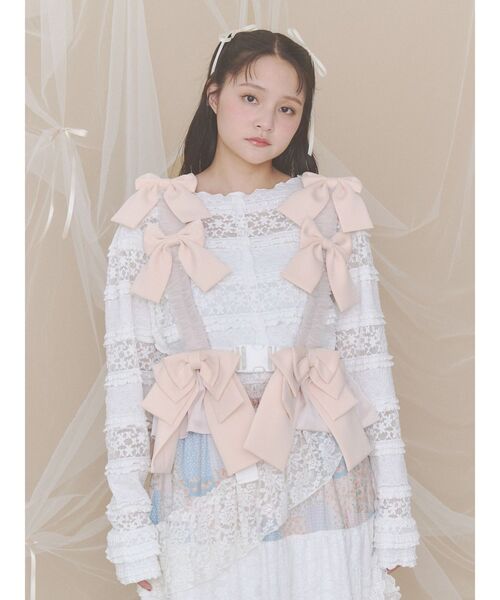 merry jenny Tulle ribbon harness ハーネス　白 merry jenny（メリージェニー） ベルト Tulle ribbon harness