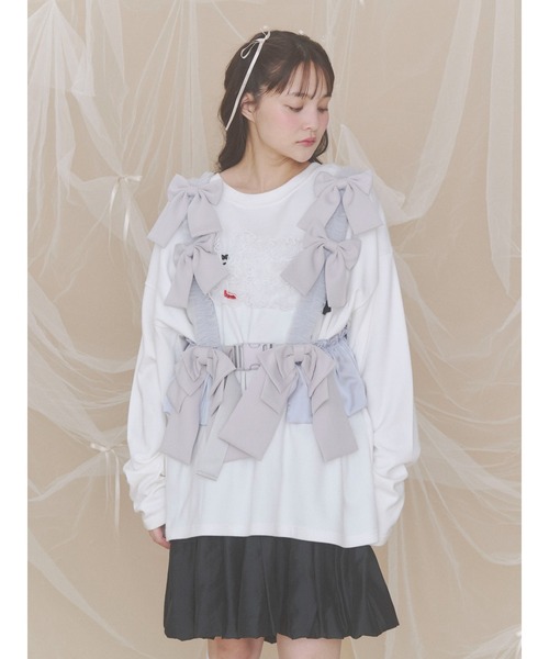 merry  jenny Tulle ribbon harness ライトブルー merry jenny（メリージェニー） ベルト Tulle ribbon harness