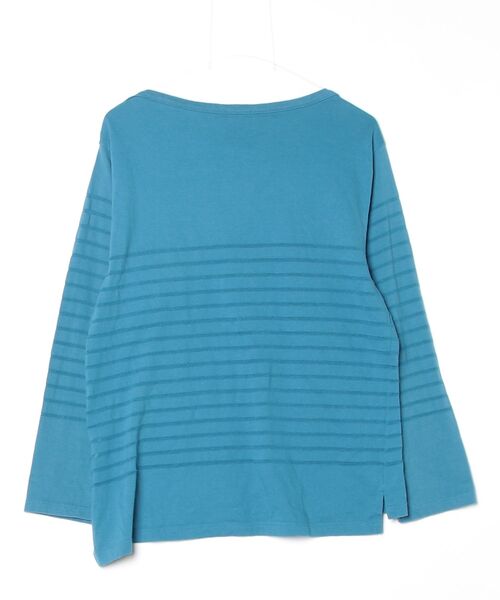 「Letroyes」 ボーダー柄長袖Tシャツ L ブルー メンズ_画像2