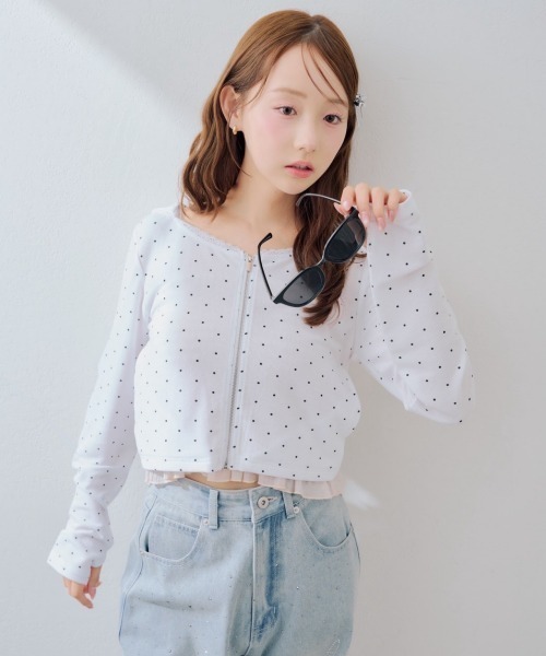 continuer de NICE CLAUP tシャツ 「UVカット率90％」刺しゅうUVカット