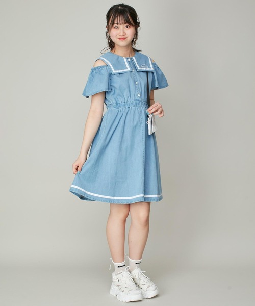 JENNI love 「JENNI love」 「KIDS」半袖ワンピース 160cm サックス
