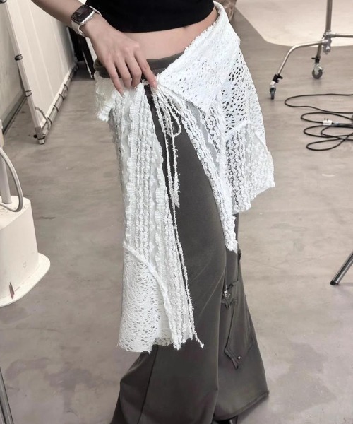 「Achic」 スカート M ホワイト レディース_画像4