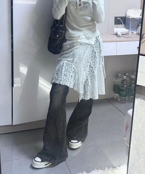 「Achic」 スカート M ホワイト レディース_画像5
