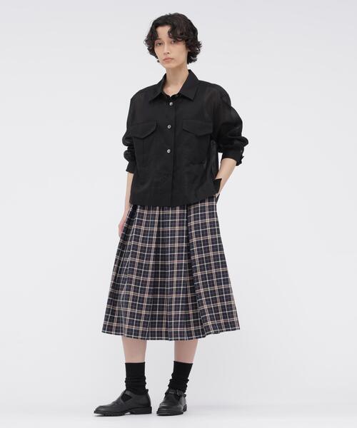MARGARET HOWELL（マーガレットハウエル） スカート WOOL LINEN CHECK