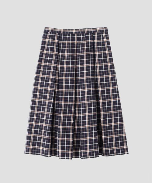 MARGARET HOWELL（マーガレットハウエル） スカート WOOL LINEN CHECK