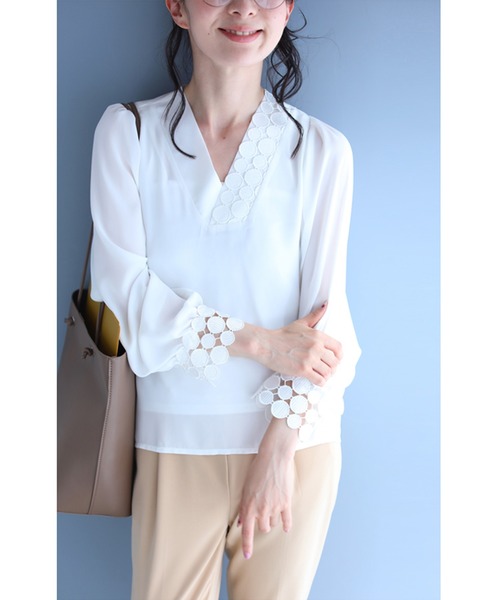 ブラウス シャツ アシンメトリーネックブラウス レディース アシンメトリーネックブラウス（シャツ/ブラウス）｜BLUEEAST