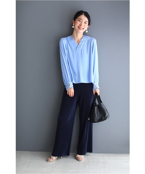 ブラウス シャツ アシンメトリーネックブラウス レディース アシンメトリーネックブラウス（シャツ/ブラウス）｜BLUEEAST