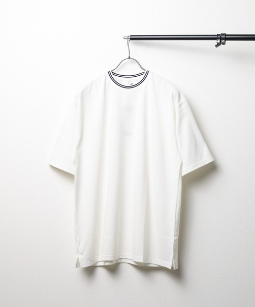 【関税込み】 ホワイト ロゴ刺繍 クルーネック Tシャツ 関税込み】 ホワイト ロゴ刺繍 クルーネック Tシャツ Tシャツ