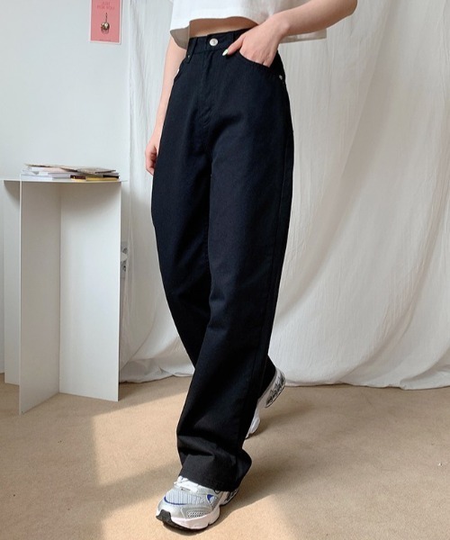 パンツ デニム ジーンズ 「muah muah/ムーアムーア」WIDE COTTON