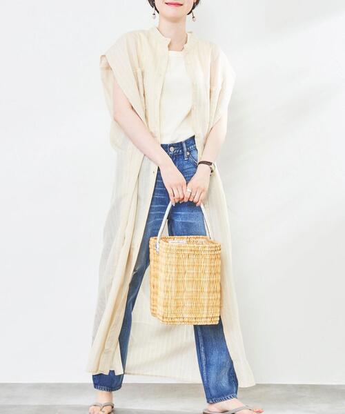 ワンピース シャツワンピース Web限定 着るだけでシーズンムードがぐっと高まる リネン混ショルダータックシャツワンピース Zozotown Paypayモール店 通販 Paypayモール