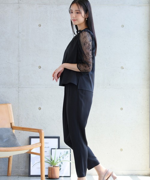 DRESS PLUS パンツドレスセットアップ チャコール XLサイズ　結婚式 ドレスプラス DRESS+ パンツドレス セットアップ 結婚式