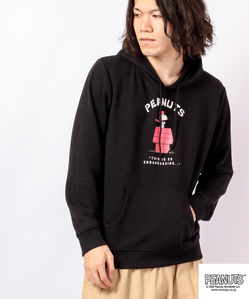 PEANUTS パーカー スヌーピー 裏毛 プルパーカー 長袖 レディース