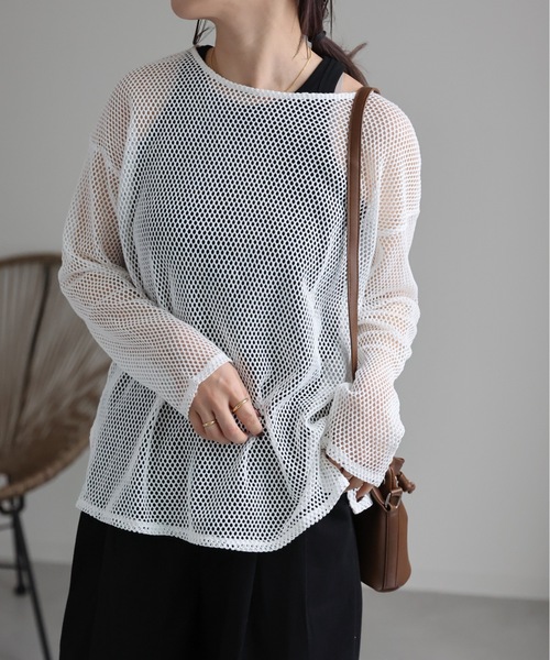 ap retro メッシュオーバーサイズトップス レディース : ZOZOTOWN