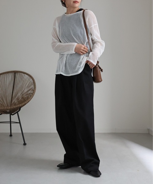 ap retro メッシュオーバーサイズトップス レディース : ZOZOTOWN