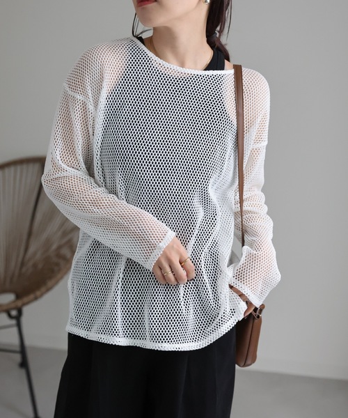 ap retro メッシュオーバーサイズトップス レディース : ZOZOTOWN