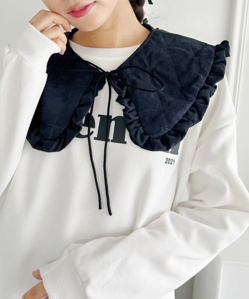 Loueme つけ襟 付け襟 キルティングフリル付け襟 : ZOZOTOWN Yahoo!店