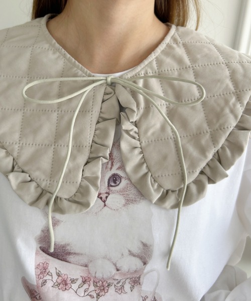 Loueme つけ襟 付け襟 キルティングフリル付け襟 : ZOZOTOWN Yahoo!店