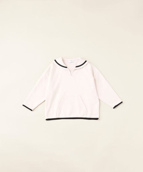 tシャツ セーラーカラー カットソー kids(90cm-140cm) レディース