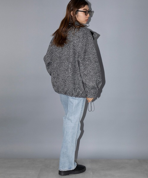 SETUP7 ブルゾン アウター 「SETUP7」Volume tweed jacket ボリューム