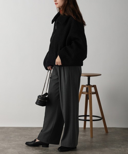 acro（アクロ） ブルゾン アウター 圧縮ブークレジップショート