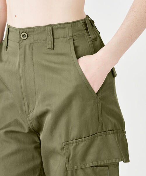 MACPHEE カーゴパンツ コットンレーヨンモールスキン レディース