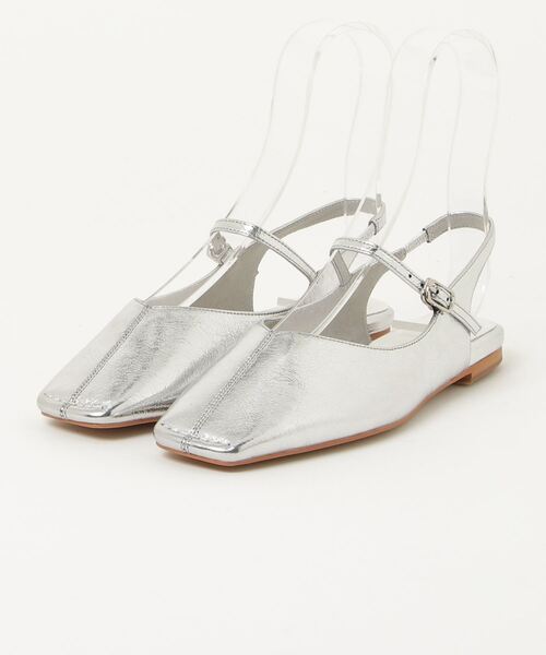 【Stella McCartney】スリングバックフラットシューズ Women ブラウン エルサ ポインテッド トゥ スリングバック