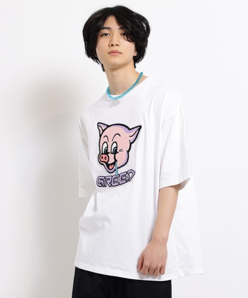 名作　MILKBOY　GOSSIP NEWSシャツ　超希少　ネクタイ付き　総柄 MILKBOY（ミルクボーイ）の「MILKBOY GOSSIP シャツ（シャツ