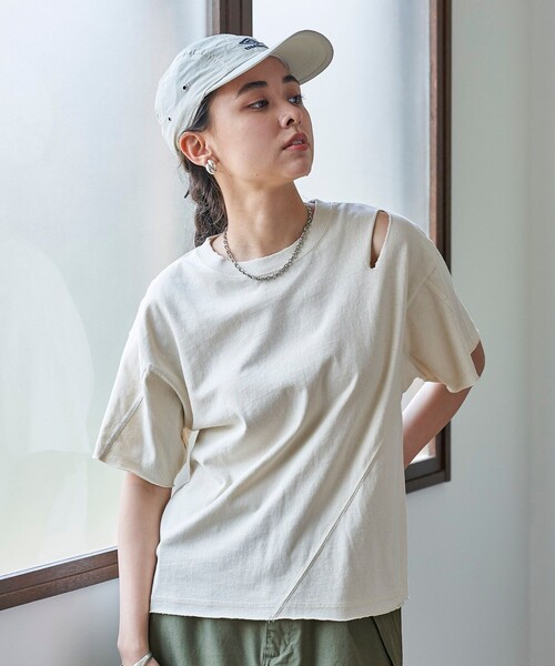 FREAK'S STORE tシャツ パウダー加工 カットオフTシャツ