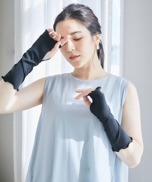 アームカバー 「涼活本舗」UVCUT99％以上 接触冷感 UPF50＋ メロウ