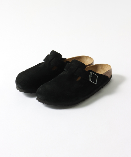 BIRKENSTOCK サンダル (ビルケンシュトック) BOSTON BLACK SUEDE