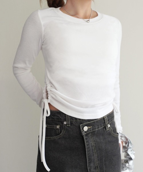 tシャツ Decoration ribonn トップス レディース 24smscu10-10.jpg