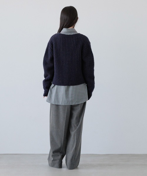 quitanダークグレー カシュクールカーディガン quitanダークグレー カシュクールカーディガン