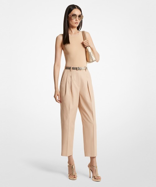 MICHAEL KORS スラックス パンツ プリーツ アンクル レディース 