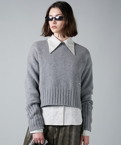 ニット セーター メリノウールショートニット/Merino Wool Short Knit レディース